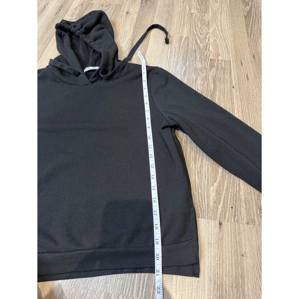 Sweet Romeo Flawed Black Fleece Lined Hooded Sweatshirt XS Pullover Hoodie‎ - Picture 8 of 8